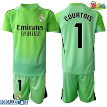 Real Madrid Thibaut Courtois #1 Keeper Bortedraktsett Barn 2025-26 Kortermet (+ Korte bukser)